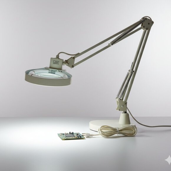 Vtg UL Underwriters Laboratories Magnifying Clamp Lamp E69307 Medical Task Light - Picture 1 of 6